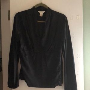 Black and white 95% silk blouse